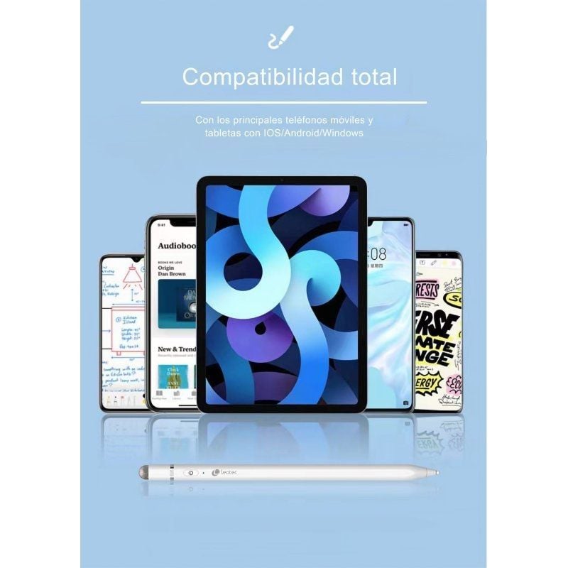 Lápiz Electrónico Leotec LESTP04W Stylus ePen Plus para Android, Apple y Windows/ Blanco - Imagen 5