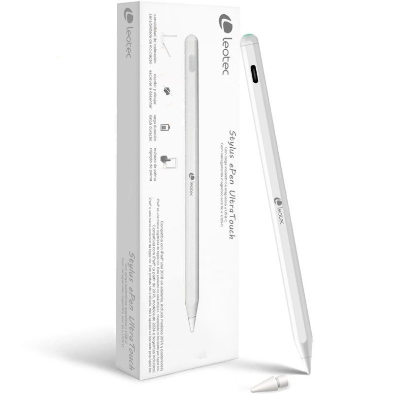 Lápiz Electrónico Leotec LESTP06W Stylus ePen UltraTouch para iPad 2018 o superior/ Blanco - Imagen 4