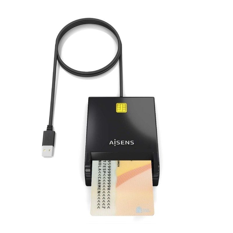 Lector de DNI y Tarjetas Aisens ASCR-SN06-BK/ USB 2.0/ Negro - Imagen 3