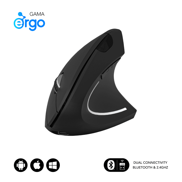 RATON SUBBLIM GLIDE ERGO DUAL NEGRO BLUETOOTH BATERIA RECARGABLE 8436586743055 SUBMO-EDGVW01