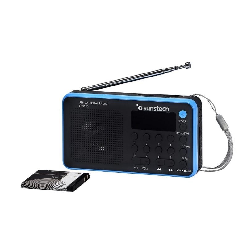 Radio Portátil Sunstech RPDS32BL/ con Batería/ Negra y Azul - Imagen 3