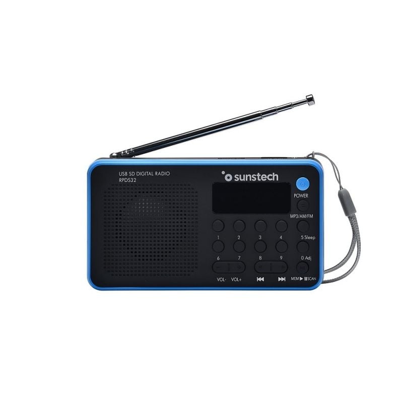 Radio Portátil Sunstech RPDS32BL/ con Batería/ Negra y Azul - Imagen 4