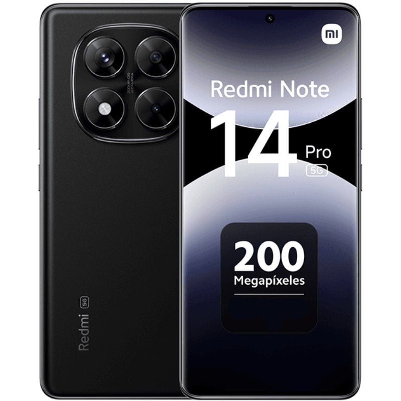 Smartphone Xiaomi Redmi Note 14 Pro 12GB/ 512GB/ 6.67"/ 5G/ Negro Medianoche 6941812737620 MZB0I8CEU XIA-SP NOTE14P 5G 12-512 BK