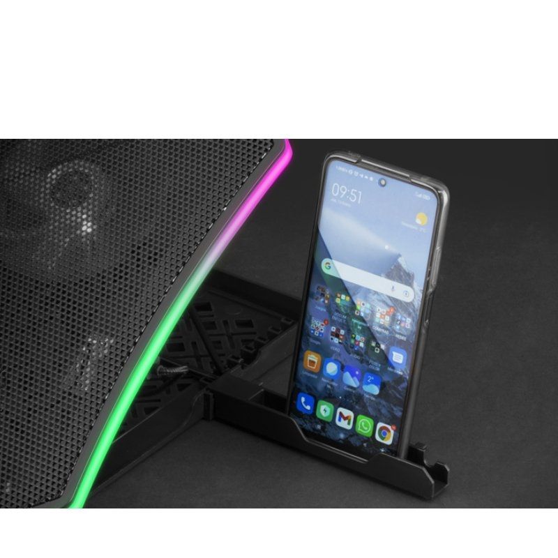 Soporte Refrigerante Mars Gaming MNBC6 para Portátiles hasta 19"/ Iluminación LED - Imagen 5