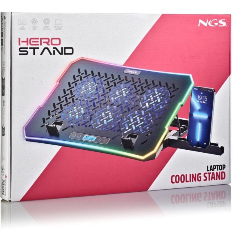 Soporte Refrigerante NGS Hero Stand para Portátiles hasta 15.6"/ Iluminación LED - Imagen 4