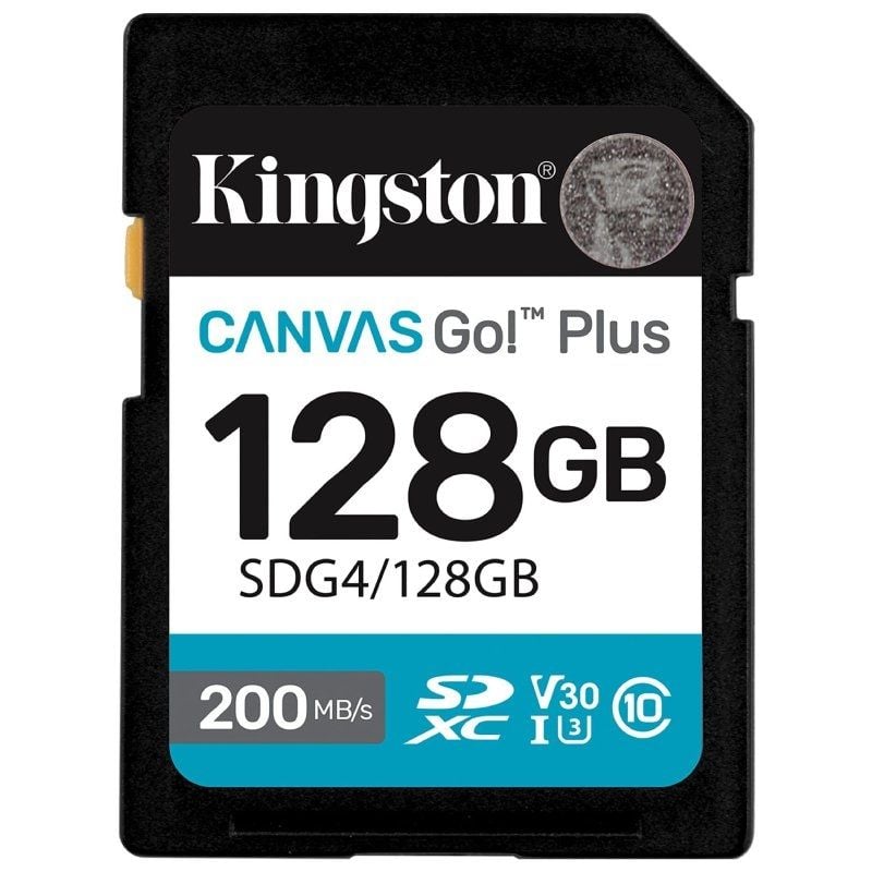 Tarjeta de Memoria Kingston CANVAS Go! Plus 128GB SD XC/ Clase 10/ 200MBs 740617347708 SDG4/128GB KIN-SD SDG4 128GB
