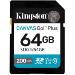 Tarjeta de Memoria Kingston CANVAS Go! Plus 64GB SD XC/ Clase 10/ 200MBs 740617347678 SDG4/64GB KIN-SD SDG4 64GB