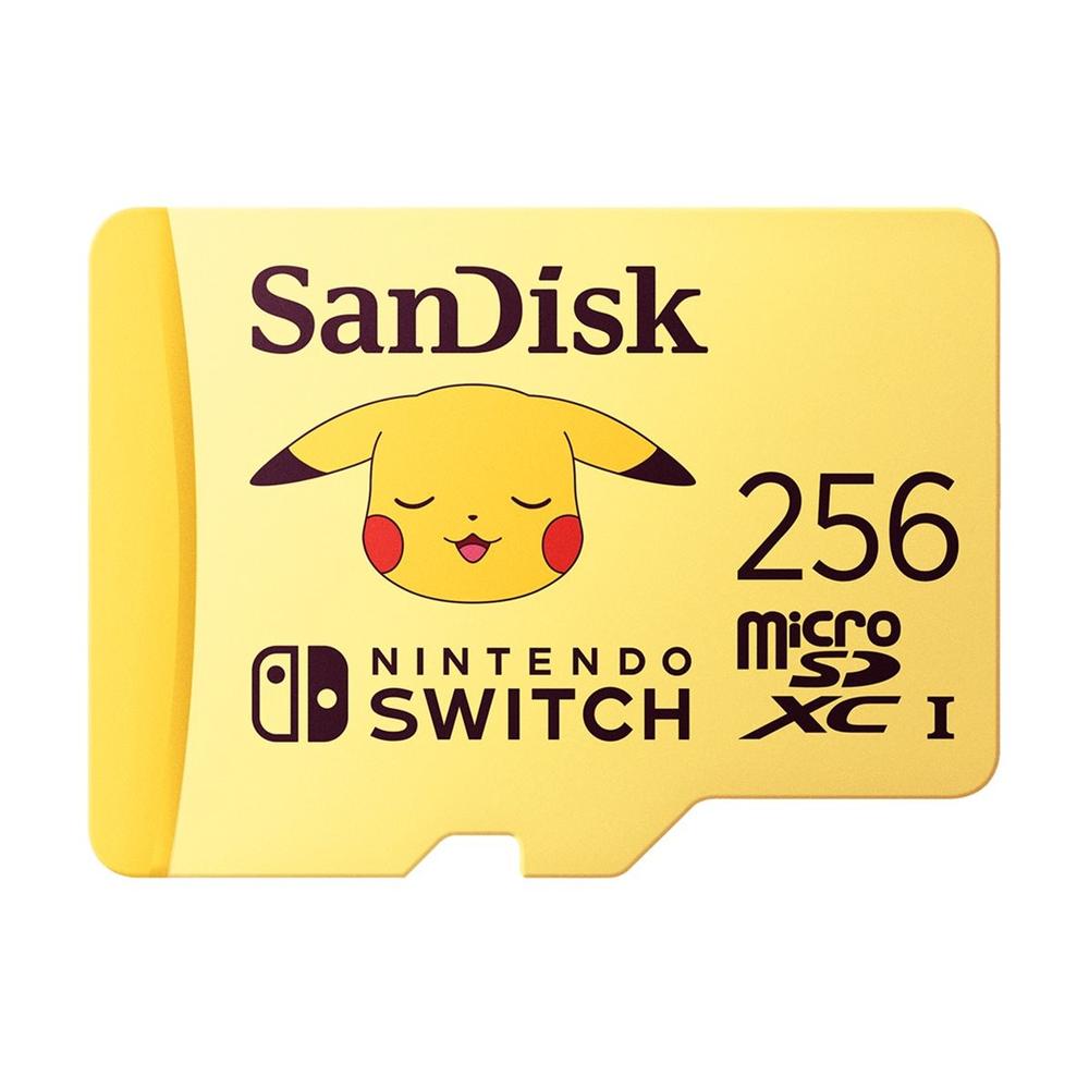 619659211523 | P/N: SDSQXAO-256G-GN6ZK | Cod. Artículo: DSP0000033271 Tarjeta memoria micro secure digital 256gb sandisk nintendo switch pokemon pikachu edition clase v30 uhs - i u3