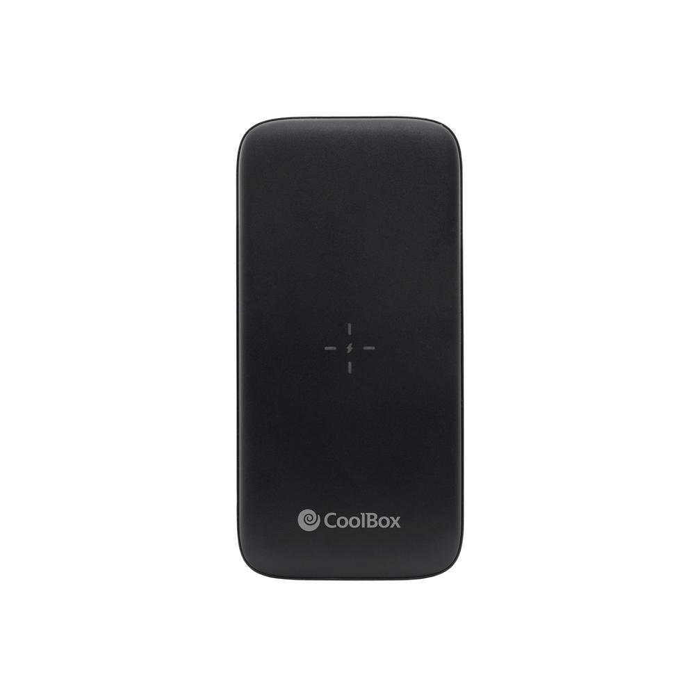 Bateria externa portatil power bank qi coolbox 10000mah negro - Imagen 2