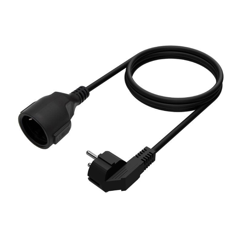 Cable Alargador de Alimentación Aisens A132-0602/ CEE7 Macho - CEE7 Hembra/ Hasta 1500W/ 5m/ Negro - Imagen 2