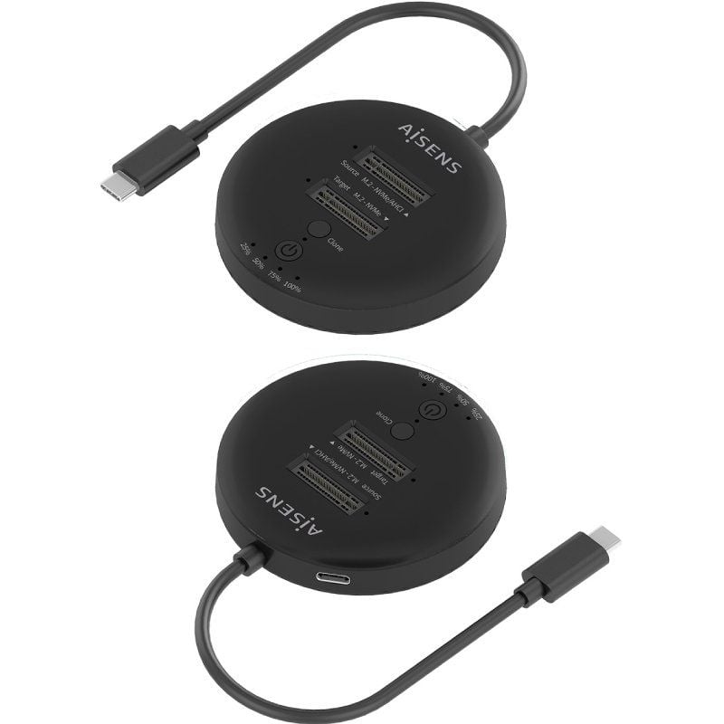 Dock USB 3.2 Gen2 Tipo-C para SSD M.2 NVMe Aisens ASDS-2M2N05-BK/ Gris - Imagen 4