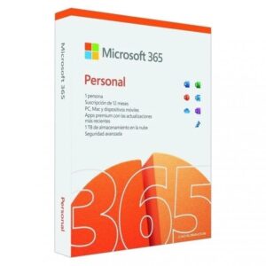 Microsoft 365 Personal/ 1 Usuario/ 1 Año 0196388539888 EP2-32467 MICROSOFT 365 PERS 1U 1A V3
