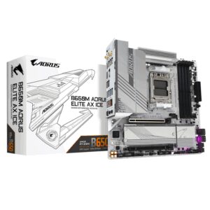 PLACA BASE GIGABYTE B650M A ELITE AX ICE AM5 M-ATX 4XDDR5 4719331859336 B650M A ELITE AX ICE