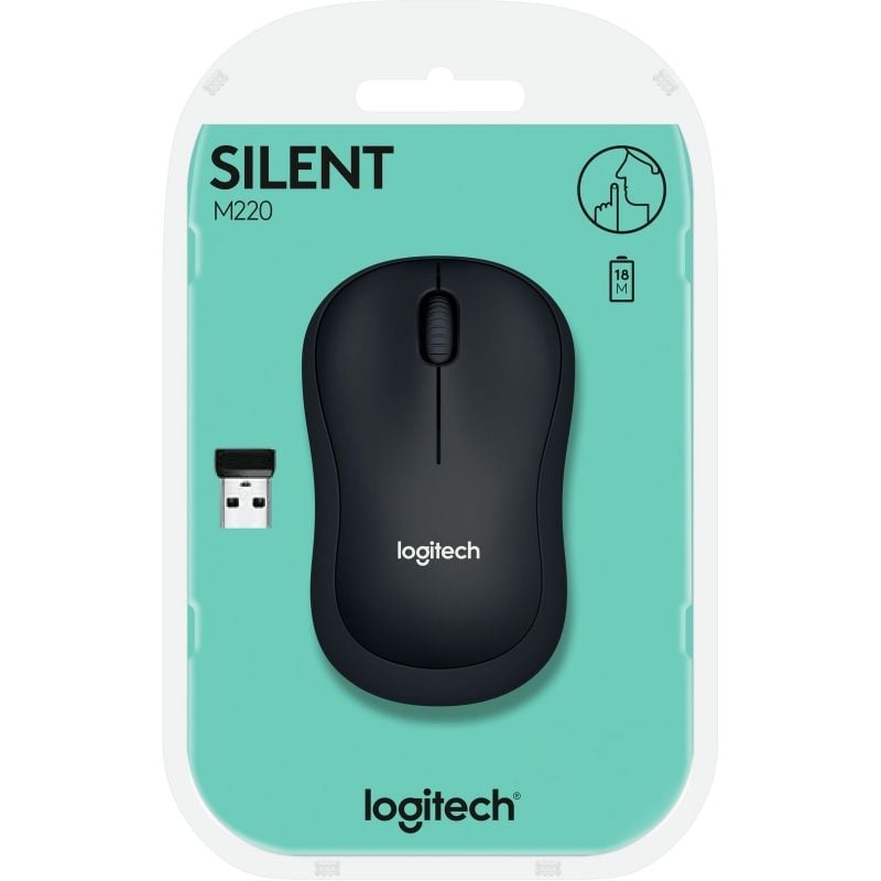 Ratón Inalámbrico Logitech Silent M220/ Hasta 1000 DPI/ Gris Marengo - Imagen 4