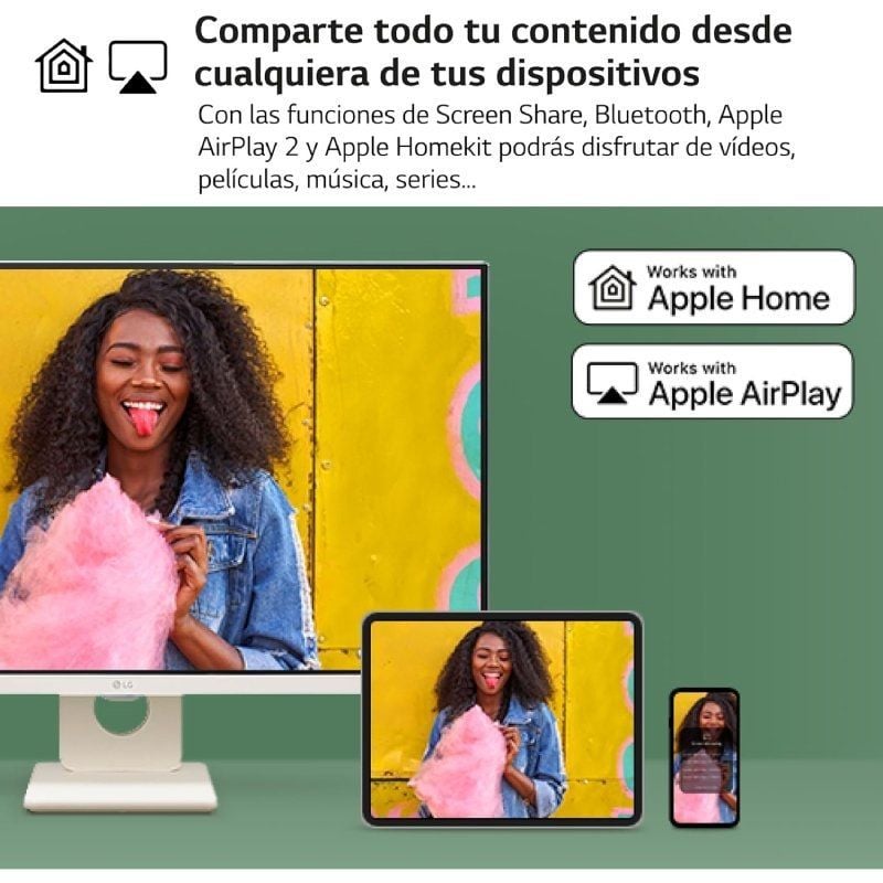 Smart Monitor LG MyView 32SR50F-W 31.5"/ Full HD/ Multimedia/ Smart TV/ Blanco - Imagen 3