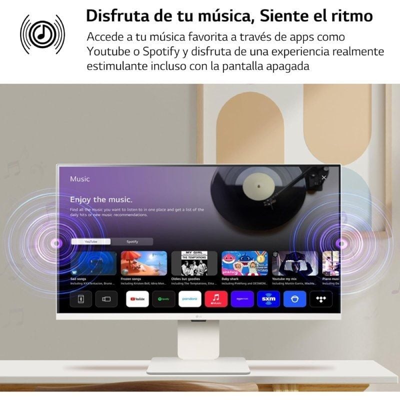 Smart Monitor LG MyView 32SR50F-W 31.5"/ Full HD/ Multimedia/ Smart TV/ Blanco - Imagen 5