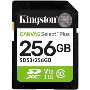 Tarjeta de Memoria Kingston CANVAS Select Plus 256GB SD XC/ Clase 10/ 150MBs 740617348316 SDS3/256GB KIN-SD SDS3 256GB