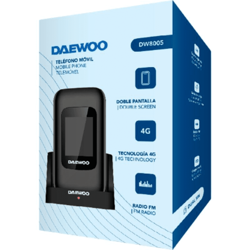 Teléfono Móvil Daewoo DW8005 para Personas Mayores/ 4G/ Negro - Imagen 2