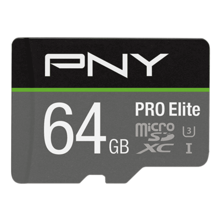 0751492625744 | P/N: P-SDU64GV31100PRO-GE | Cod. Artículo: DSP0000029311 Tarjeta memoria micro sd pny 64gb elite uhs - i c10 microsdxc