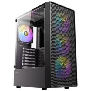 0761345101998 | P/N: 0-761345-10199-8 | Cod. Artículo: DSP0000033685 Caja ordenador gaming antec ax26 argb elite atx cristal templado negra
