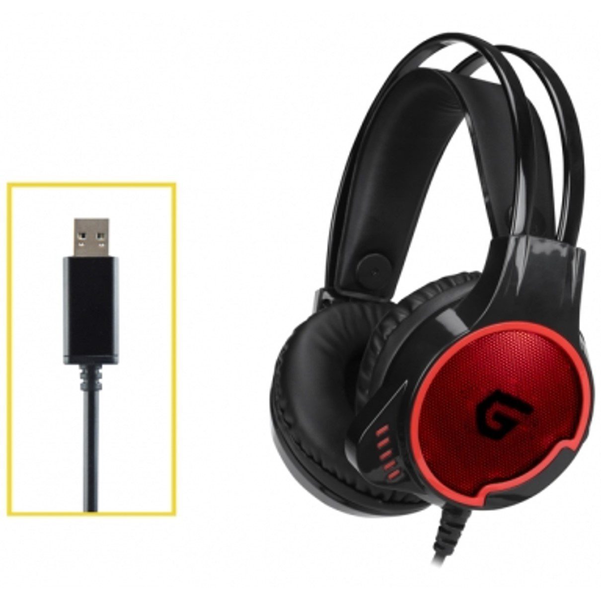 Auricular gaming conceptronic athan01b 7.1 luces led 7 colores para pc - ps4 - Imagen 2