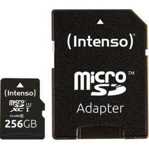 4034303028801 | P/N: 3423492 | Cod. Artículo: DSP0000008073 Tarjeta memoria micro sd intenso 256gb uhs - i cl10 + adaptador sd