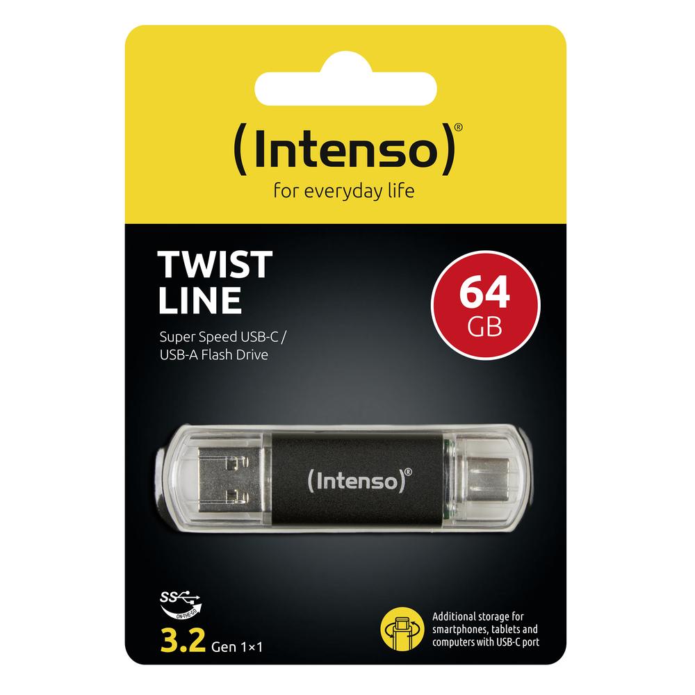 Memoria usb 3.2 intenso 64gb twist line a+c - Imagen 2