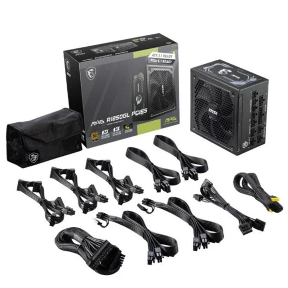 Fuente alimentacion msi mag a1250gl gaming atx 1250w - Imagen 5