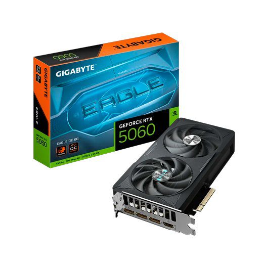 4719331356439 | P/N: GV-N5060EAGLE OC-8GD | Cod. Artículo: DSP0000031470 Tarjeta grafica gigabyte rtx 5060 8gb eagle oc gddr7
