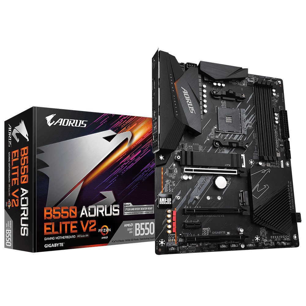 Placa base gigabyte b550 aorus elite v2 am4 atx - 4x ddr4 - 4x sata 6gb - s - 5x usb 3.2 - 2x usb 2.0 - Imagen 2
