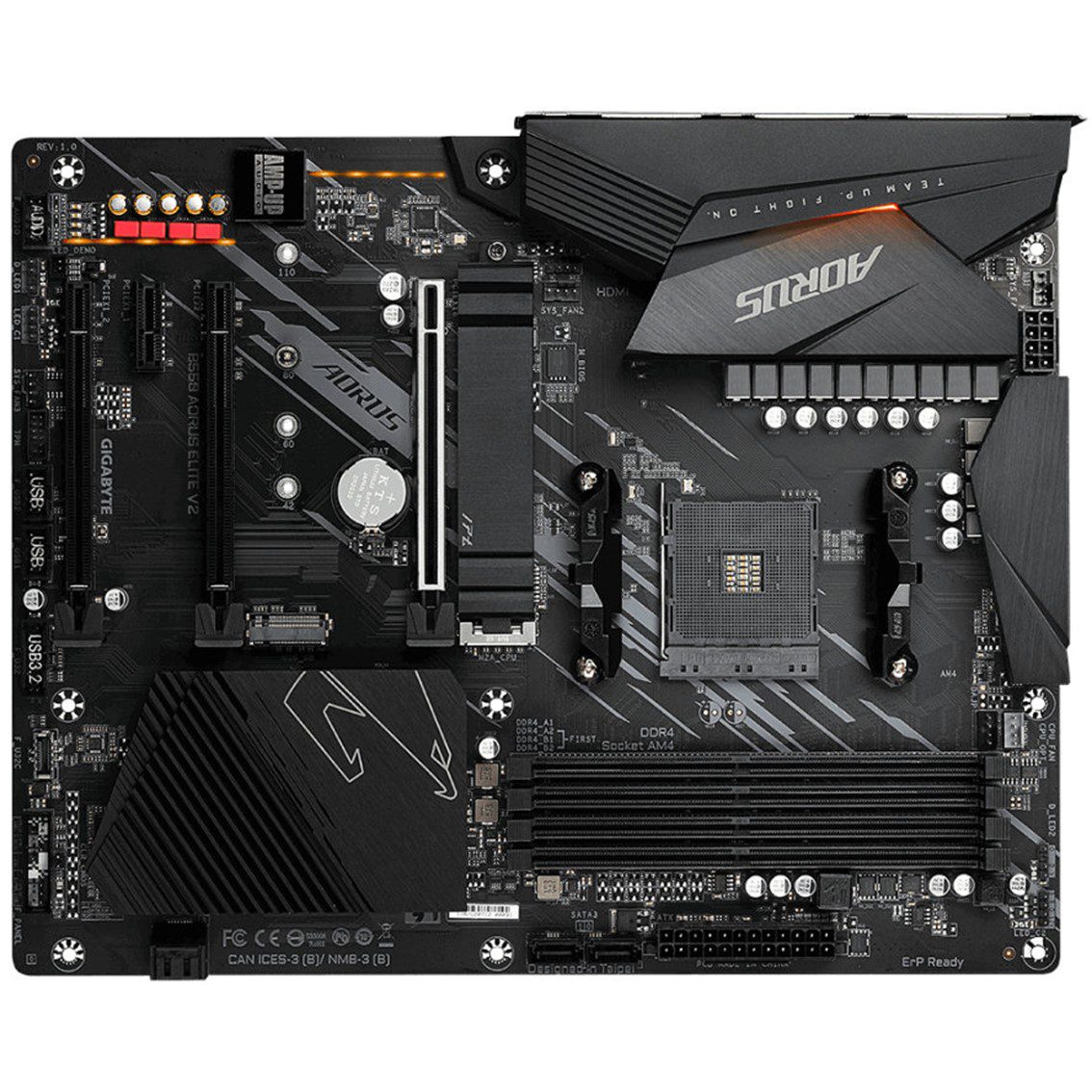4719331809898 | P/N: M/B B550 AORUS ELITE V2 | Cod. Artículo: DSP0000002668 Placa base gigabyte b550 aorus elite v2 am4 atx - 4x ddr4 - 4x sata 6gb - s - 5x usb 3.2 - 2x usb 2.0