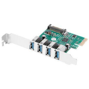 5901969424539 | P/N: PCE-US3-004 | Cod. Artículo: DSP0000004541 Tarjeta pci express lanberg x1 a 4x usb tipo a 3.1 gen1 low profile