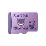 619659211530 | P/N: SDSQXAO-512G-GN6ZK | Cod. Artículo: DSP0000033270 Tarjeta memoria micro secure digital 512gb sandisk nintendo switch pokemon gengar edition clase v30 uhs - i u3