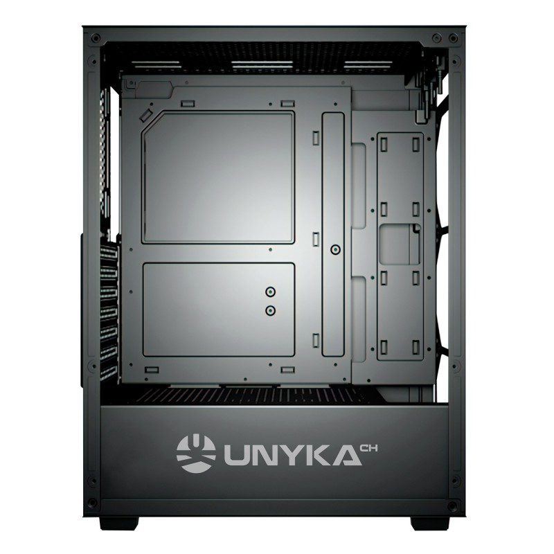 Caja ordenador gaming unykach mir 100 atx argb cristal templado negro - Imagen 3