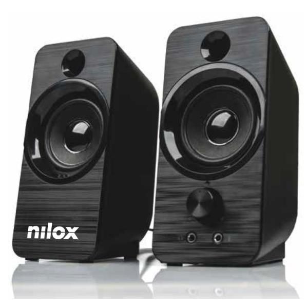 Altavoces pc nilox 2.0 6w negro - Imagen 2