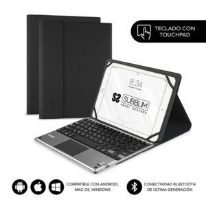 8436586741112 | P/N: SUB-KT2-BTP001 | Cod. Artículo: DSP0000022167 Funda + teclado subblim keytab pro para tablet 9.6 pulgadas - 10.8 pulgadas negro
