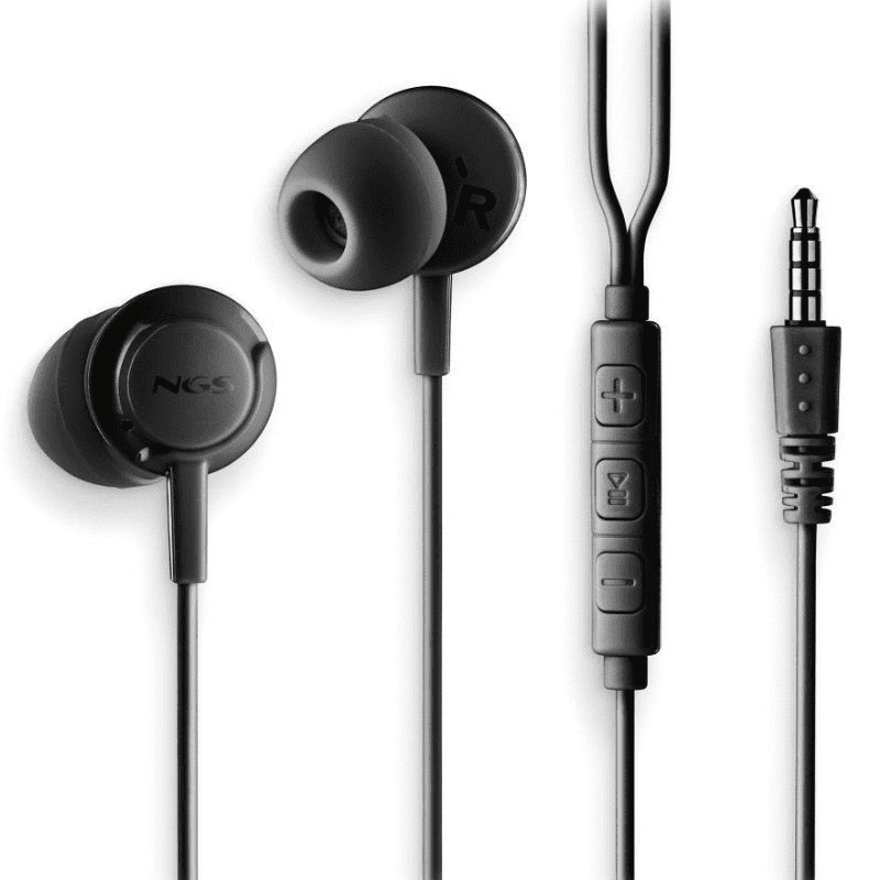 Auriculares Intrauditivos NGS Cross Drift/ con Micrófono/ Jack 3.5/ Negros 8435430627190 CROSSDRIFTBLACK NGS-AUR CROSS DRIFT BK