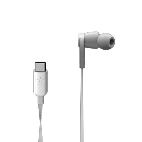 Belkin ROCKSTAR Auriculares Alámbrico Dentro de oído Llamadas/Música USB Tipo C Blanco - Imagen 3