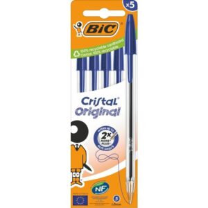 Bolígrafo de Tinta de Aceite Bic Cristal Original 516344/ 5 unidades/ Azul 3086123734661 516344 BIC-CRISTAL AZUL CAJA 5U