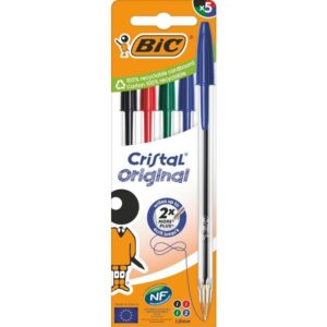 Bolígrafos de Tinta de Aceite Bic Cristal Original 516346/ 5 unidades/ Colores Surtidos 3086123734685 516346 BIC-CRISTAL SURTIDO CAJA 5U