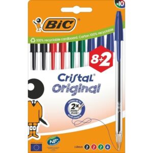 Bolígrafos de Tinta de Aceite Bic Cristal Original 516355/ 10 unidades/ Colores Surtidos 3086123734777 516355 BIC-CRISTAL SURTIDO 10U