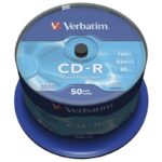 CD-R Verbatim Datalife 52X/ Tarrina-50uds 023942433514 43351 VERB-CD DATALIFE 700MB 50U