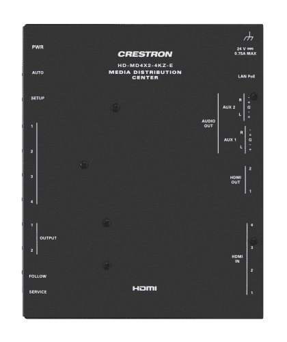 CRESTRON 4X2 4K60 4:4:4 HDR AV SWITCHER (HD-MD4X2-4KZ-E) 6511307 - Imagen 4