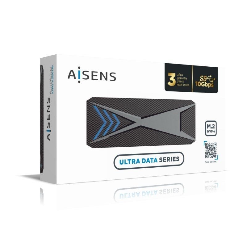 Caja Externa para Disco SSD M.2 NVMe Aisens ASM2-RGB013B/ USB 3.2 Gen2/ Sin Tornillos - Imagen 4