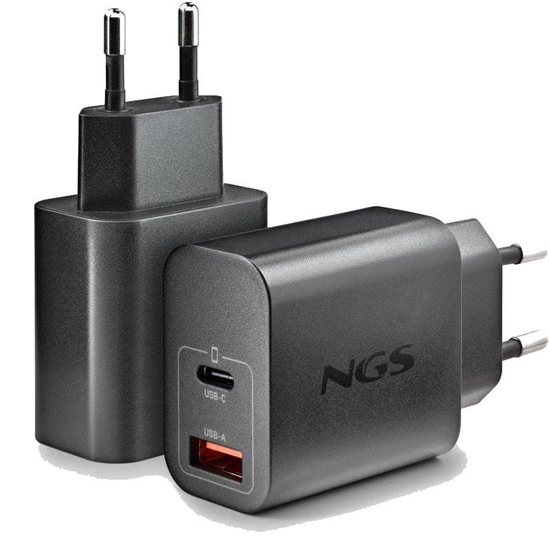 Cargador de Pared GaN NGS Era 30W/ 1xUSB Tipo-C/ 1xUSB/ 30W - Imagen 3