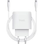 Cargador de Pared GaN Trust Maxo 45W Compatible con Apple/ 1xUSB Tipo-C/ Incluye Cable USB Tipo-C/ 45W 8713439257212 25721 TRU-CARGA MAXO 45W WH CA