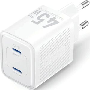 Cargador de Pared GaN Vention FEFW0-EU/ 2xUSB Tipo-C/ 45W 6922794790209 FEFW0-EU VEN-CARGA FEFW0-EU