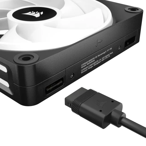 Corsair CO-9051001-WW sistema de refrigeración para ordenador Carcasa del ordenador Ventilador 12 cm Negro, Blanco 1 pieza(s) - Imagen 5