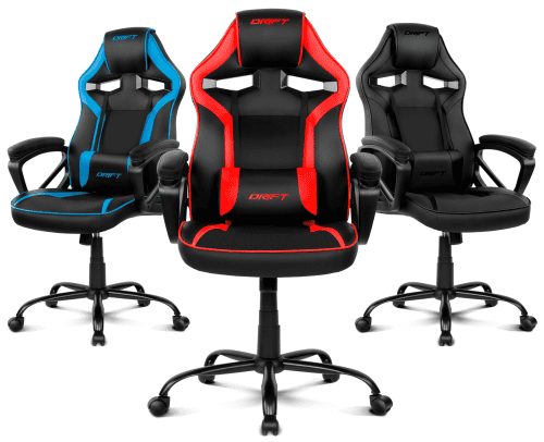 DRIFT DR50 Silla para videojuegos de PC Asiento acolchado tapizado Negro, Azul - Imagen 14