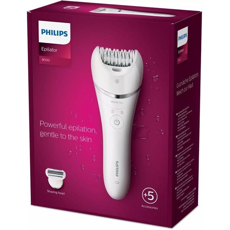Depiladora Philips Epilator Series 8000 BRE710/ con Batería/ 6 Accesorios - Imagen 4